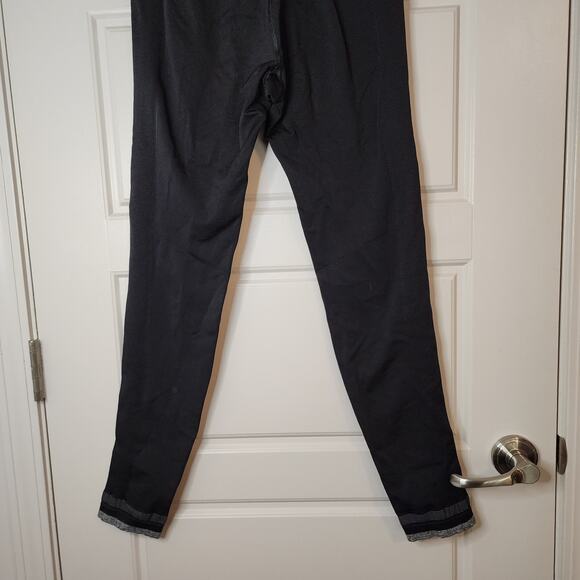 Athleta Leggings Womens Large High Waisted Gray Trim at Waist & Leg Openings - Picture 8 of 9
